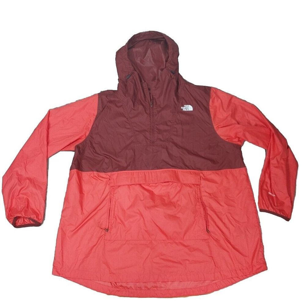 The North Face Womens Dry Vent Hooded Windbreaker Rain Jacket Sz XL Colorblock